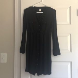 Cinch waist cute black dress
